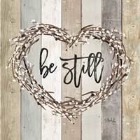 Be Still Pussy Willow Wreath Fine Art Print