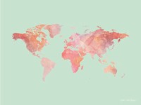 Marble World Map Fine Art Print