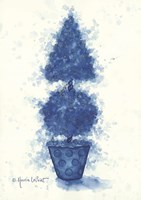 Blue Cone Topiary Framed Print