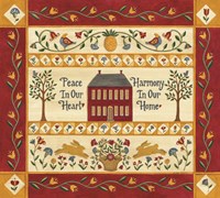 Harmony in Our Home Sampler Fine Art Print