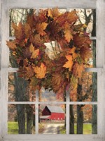 Fall Window View II Framed Print