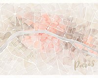 Watercolor Wanderlust Paris Blush Crop Fine Art Print