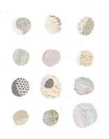 Geometric Collage II on White Neutral Fine Art Print