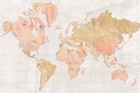 Across the World v5 Champagne Fine Art Print