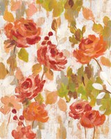 Red and Orange Brocade I Fine Art Print