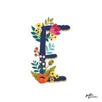 Romantic Luxe E Navy Fine Art Print