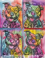 4 Happy Pitties Fine Art Print