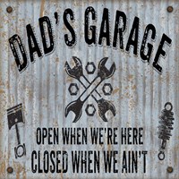 Dads Garage On Sheet Metal Fine Art Print