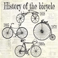 History Of The Bicycle A Fine Art Print