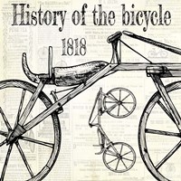 History Of The Bicycle B Fine Art Print