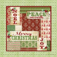 Lovely Patchwork Christmas Fine Art Print