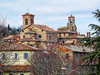 Panicale Rooftops and Church Spires Fine Art Print