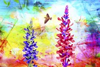 Nature Bird And Flowers 2 Fine Art Print