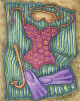 Bathing Suit With Snorkel Fine Art Print