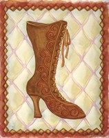 Boots Brown With Curlicues Fine Art Print