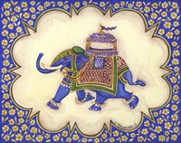 Elephant Cartouche AP Framed Print