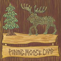 Adirondack Pining Moose Camp AP Fine Art Print