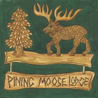 Adirondack Pining Moose Lodge Fine Art Print