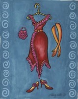 Paris Gowns Red Ruffles Fine Art Print