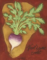 Veggies On Red L Navet Framed Print