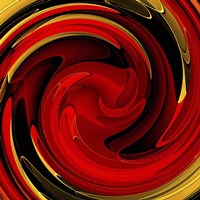 Red Gold Swirl Fine Art Print