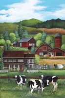 Country Cows N'Crows Fine Art Print