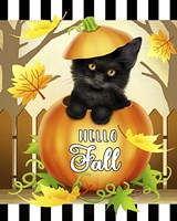 Hello Fall Cat Fine Art Print