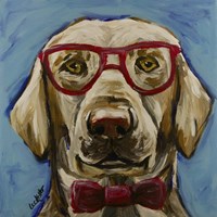 Yellow Lab With Glasses Fine Art Print