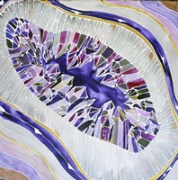 Amethyst Geode Framed Print