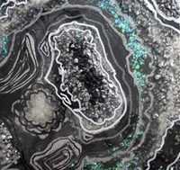 Tourmaline Black and Silver Fine Art Print