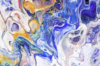 Fluid Acrylic Colorful Night Dreams 3 Fine Art Print