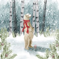 Snow Polar Bear Fine Art Print