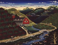 Apple Farm At Dusk Fine Art Print