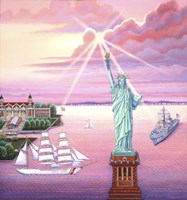 Statue of Liberty Sunset Fine Art Print