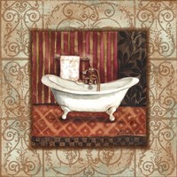 Bordo Vintage Bathroom Tub Fine Art Print