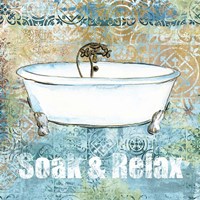 Golden Bathroom I A Fine Art Print