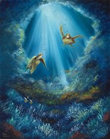 Gliding Through the Deep Blue Fine Art Print