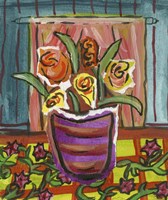 Flowers in Purple Pot Fine Art Print