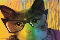Cat in Glasses Fine Art Print