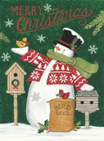 Merry Christmas Snowman Fine Art Print