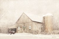 NY Winter Barn Fine Art Print