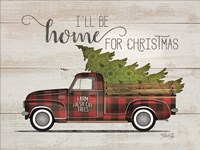 Home for Christmas Vintage Truck Fine Art Print