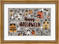 Spooky Village I Gray Fine Art Print