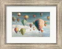 Hot Air Balloons with Pink Crop Fine Art Print