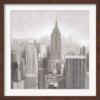 Manhattan in the Mist Gray Fine Art Print