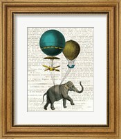 Elephant Ride I v2 Newsprint Fine Art Print
