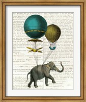 Elephant Ride I v2 Newsprint Fine Art Print