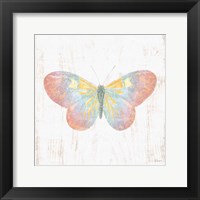 White Barn Butterflies I Framed Print