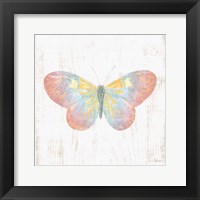 White Barn Butterflies I Framed Print