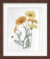 Botanical Bouquet on Wood I Fine Art Print